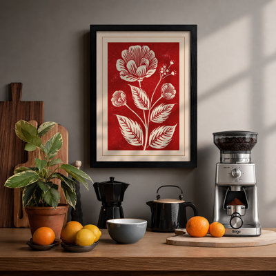 Folk Flower Botanical - Framed Print