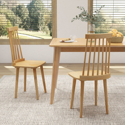 Hostivice 45 cm H Solid Wood Dining Chair in Brown