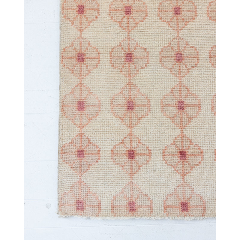 Hand Knotted Wool Floral Area Rug, Rectangle 10' x 14'