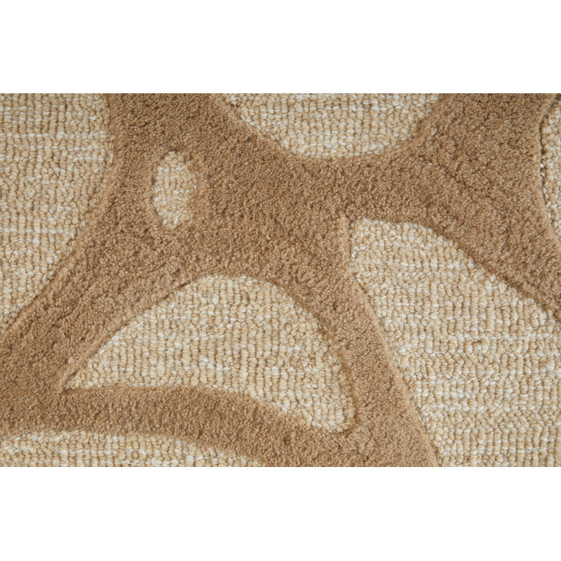 Kimball Transitional Abstract Ivory Area Rug, Rectangle 5' x 8'