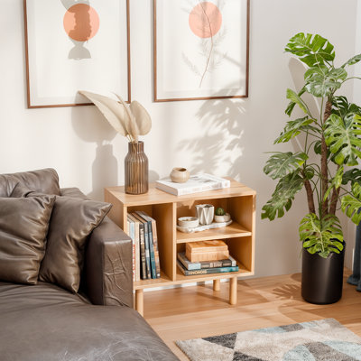 Table de bout cubique avec portes ou tablettes Home Zone Living, empilable jusqu'à 3 unités