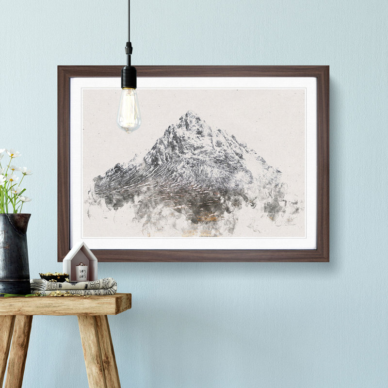 Mountain in Scotland - Framed Print, Walnut Framed, 24cm H x 33cm W x 2cm D