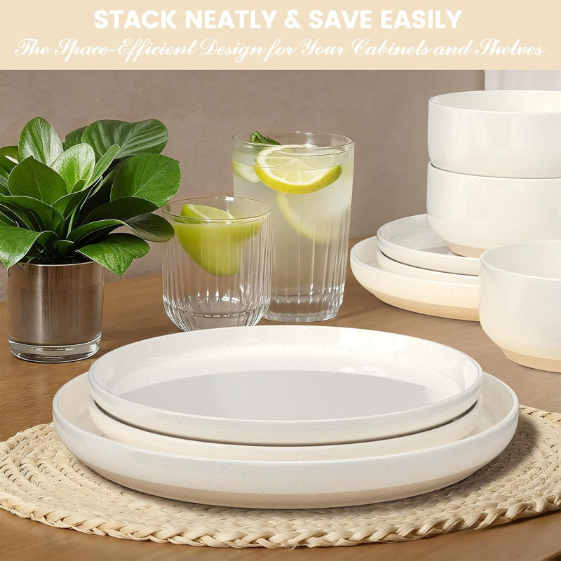 Piece Ceramic Dinnerware Set - Service for 4