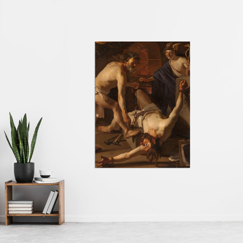 Prometheus Being Chained By Vulcan by Dirck Van Baburen - No Frame Art Prints