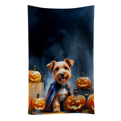 Serviette de cuisine Airedale Terrier Puppy Halloween