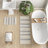 Woven Texture Stripe Bath Rug Grey 22X58"-1670353017-1670353012