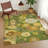 Machine Washable Indoor/Outdoor Emelia ACN2294 Floral Rug-1140418744