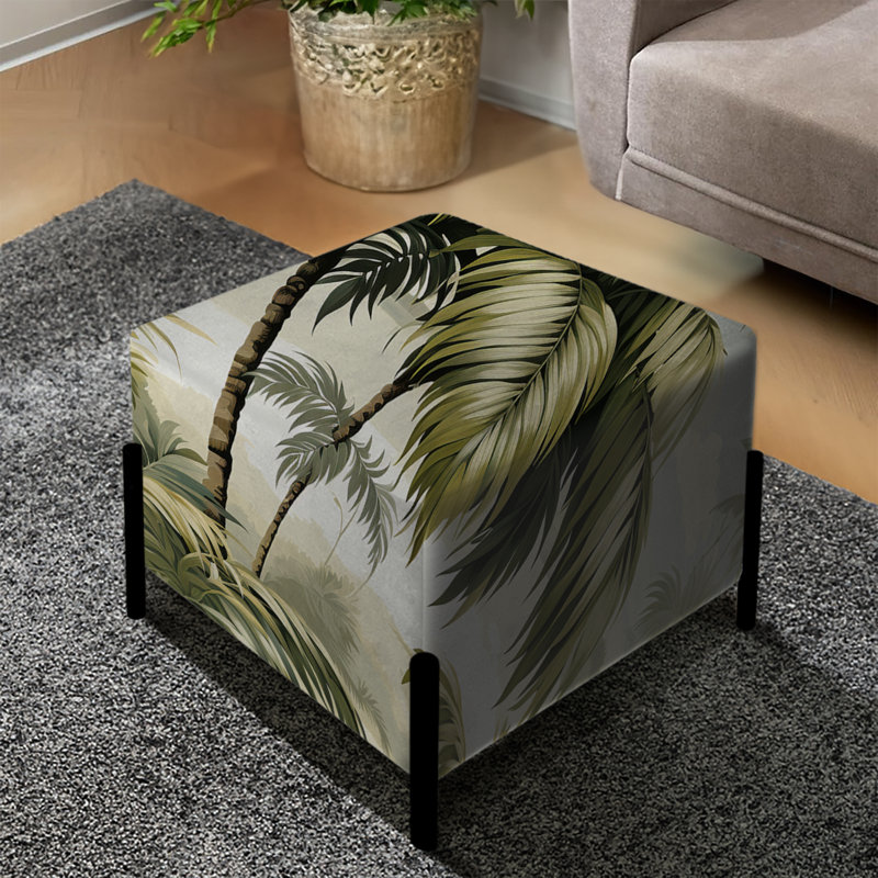Motif tropical de chuchotement - repose-pieds carré tropical