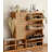 68.11" Brown Rectangular Solid Wood Shoe Storage