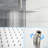 Shower System With Dual Heads - 12 Inch Ceiling Mount Rain Spray Pattern-115806980