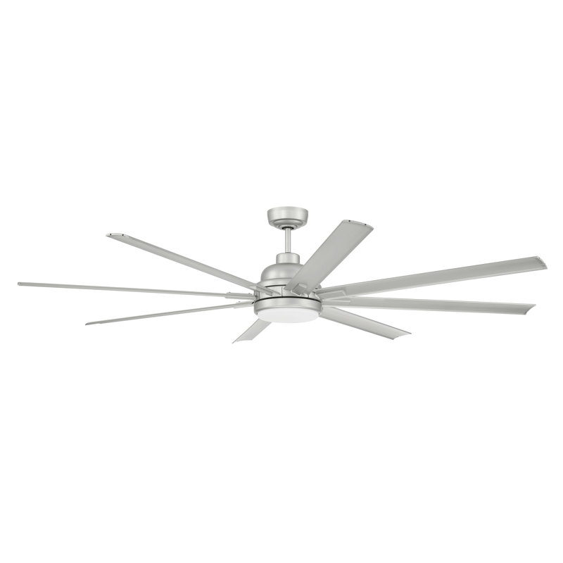 72'' Ceiling Fan with LED Lights, Painted Nickel