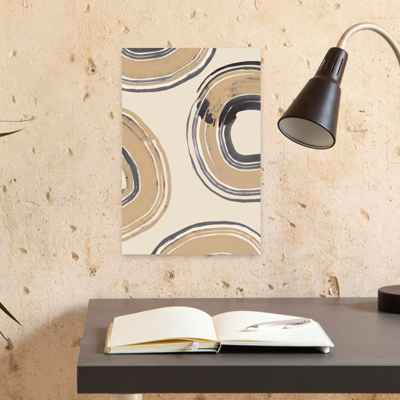 «Neutral Abstract Curves», reproduction d'art contemporain abstrait, 18" H x 12" W