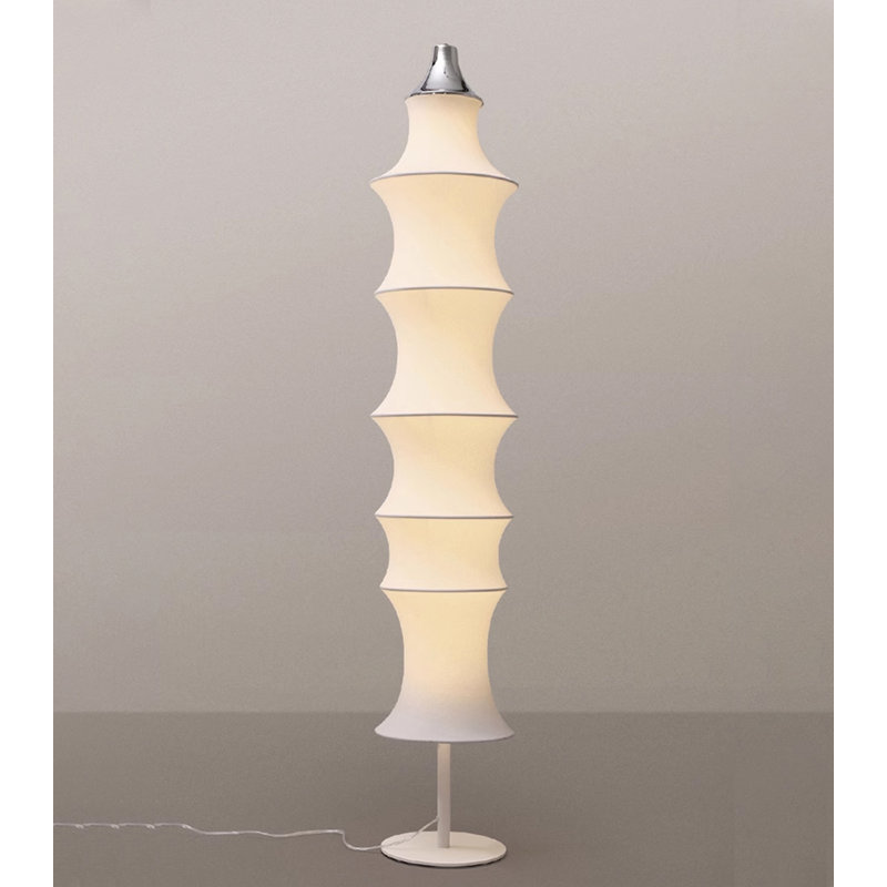 Wave Shaped Tiered Column Warm Glow Floor Lamp