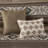 5 Piece Stripe Herringbone Comforter Set With Throw Pillows Brown