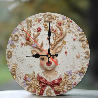 Renne-Noël-horloge-cadran
