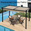 Toile de rechange pour pergola rétractable extérieure de 3 x 3 m (10 x 10 pi) - Protection kaki, déperlante, résistante aux intempéries, occultante.