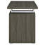 Bureau réversible à 3 tiroirs gris patiné
