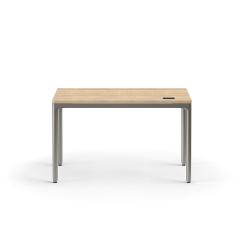 eFloat Quattro, 23 in. D x 58 in. W Sit-Stand Desk with Carbon Black Base, Carbon Black Painted Wood Top, and Black Salzburg Leather Cable Manager