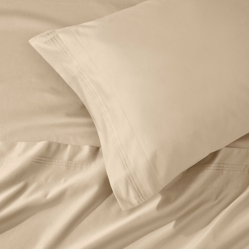 Ensemble de draps en coton égyptien luxueux de couleur unie à densité de tissage de 1000 fils avec poches profondes Simba