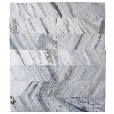 4" X 12" Honed Subway Marble Tile