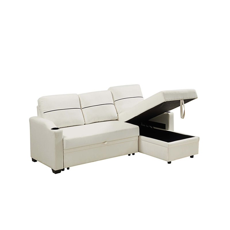 Canapé à accoudoirs en lin 81,9 po Rayola, 100 % lin beige