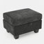 Canapé inclinable simple avec dossier réglable manuellement, port de charge USB sur le côté de l'accoudoir, support pour téléphone inclus, rangement pour accoudoirs dissimulé et repose-pieds de rangement assorti - noir-1437442527