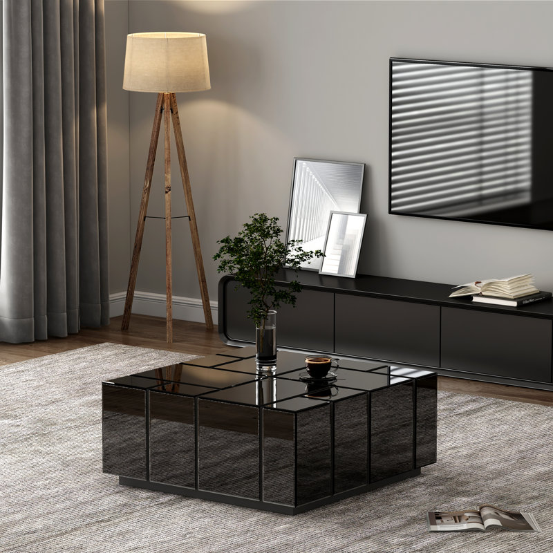 Attikus Mirrored Coffee Table Gray