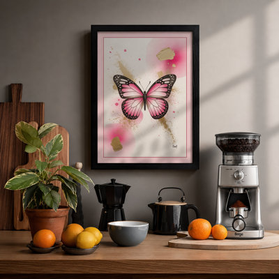 Butterfly in Bloom Botanical - Framed Print