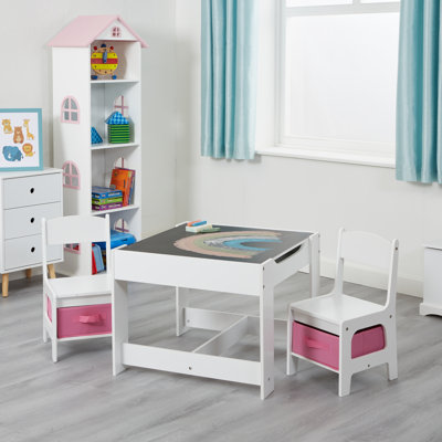 Kids Activity Table and Chair Set with Storage