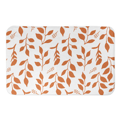 Tapis pour salle de bain à motif feuille Rawlinson