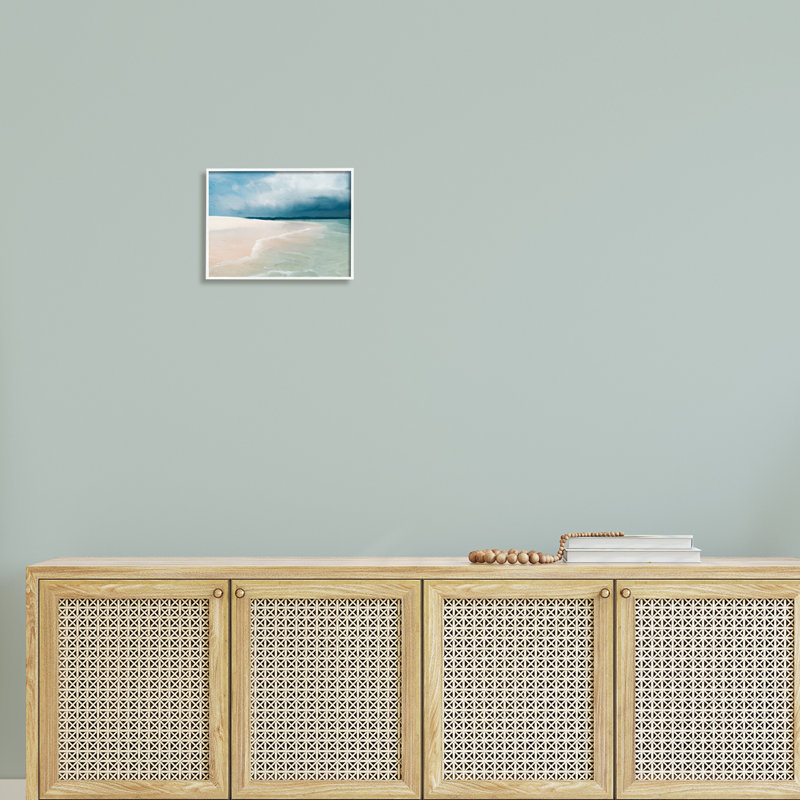 «Tranquil Clear Summer Beach Waves», art mural texturé giclée par Kim Allen_aq-591, H 11 po x l 14 po x P 1,5 po