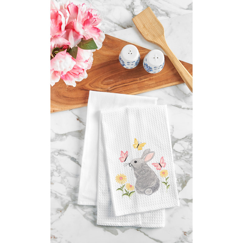 Spring Bunny & Butterflies Towel
