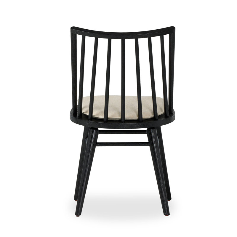 Lewis Windsor Chair With Cushion-Black Oak