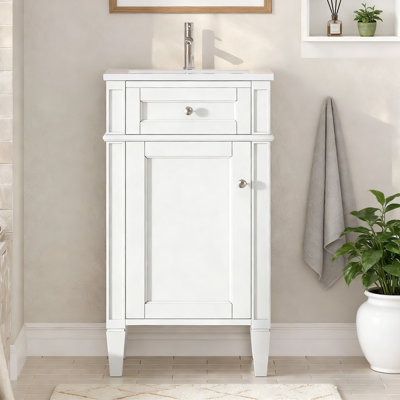 18-inch Bathroom Vanity With Ceramic Sink
