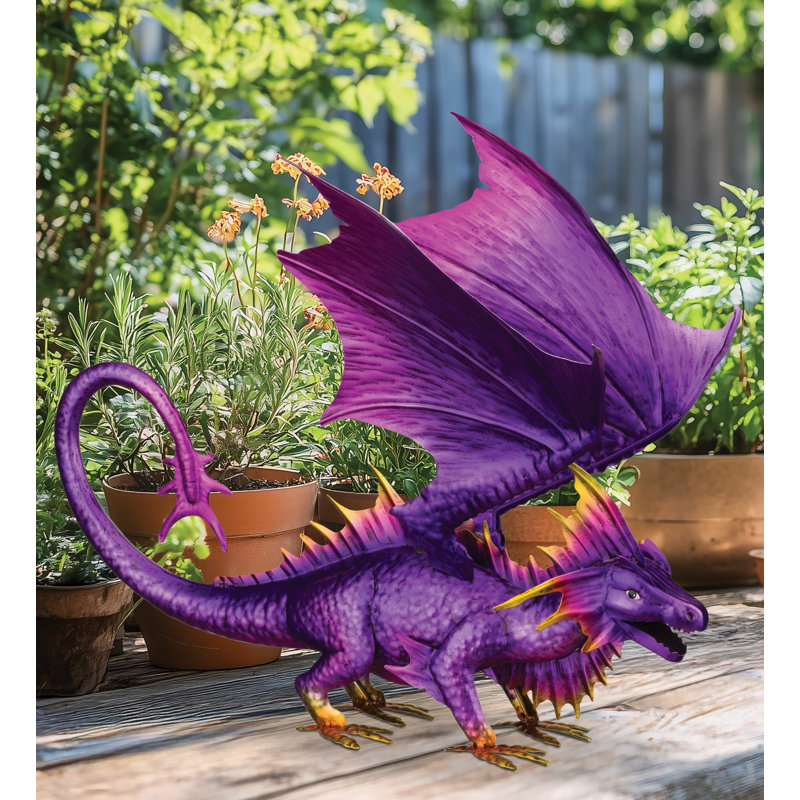 Décoration de dragon 12 po - mauve, Mauve