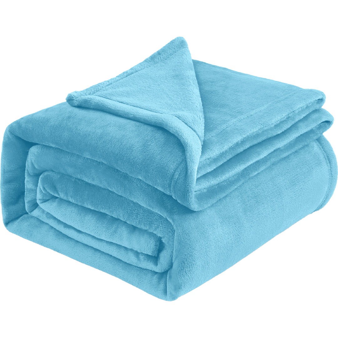 Aspire Homeware Ultra-Soft Hotel Quality Reversible Plain Weave Fleece Throw Blanket