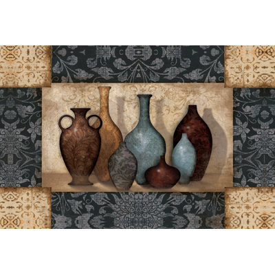 Pots Galore Blue - Wrapped Canvas Print
