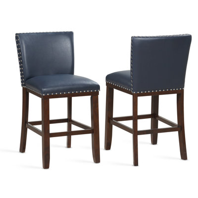 Arkadian Upholstered Counter Stool with Solid Wood Frame