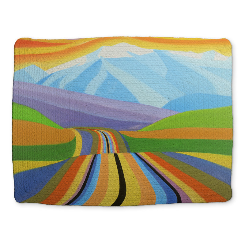 Mountain Road Multicolored Polyester Placemat | Home Decor