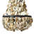Metal and Draped Oyster Shell Chandelier