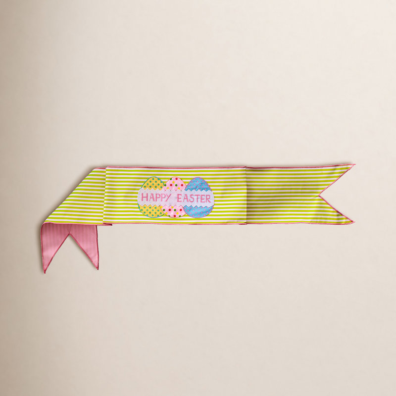 6"X44" "Happy Easter" Gingham Banner