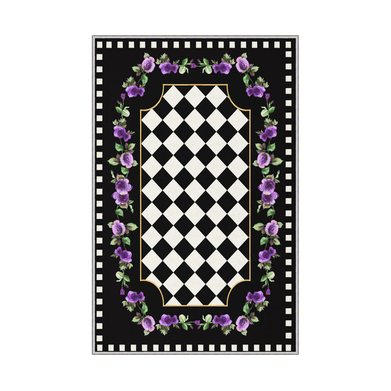 Élégant tapis imprimé en 3D, 100% polyester, d'une hauteur de poils de 0,3 pouce | Antibactérien, PVC antidérapant, lavable à la machine | Parfait pour le salon, la chambre à coucher et la décoration intérieure