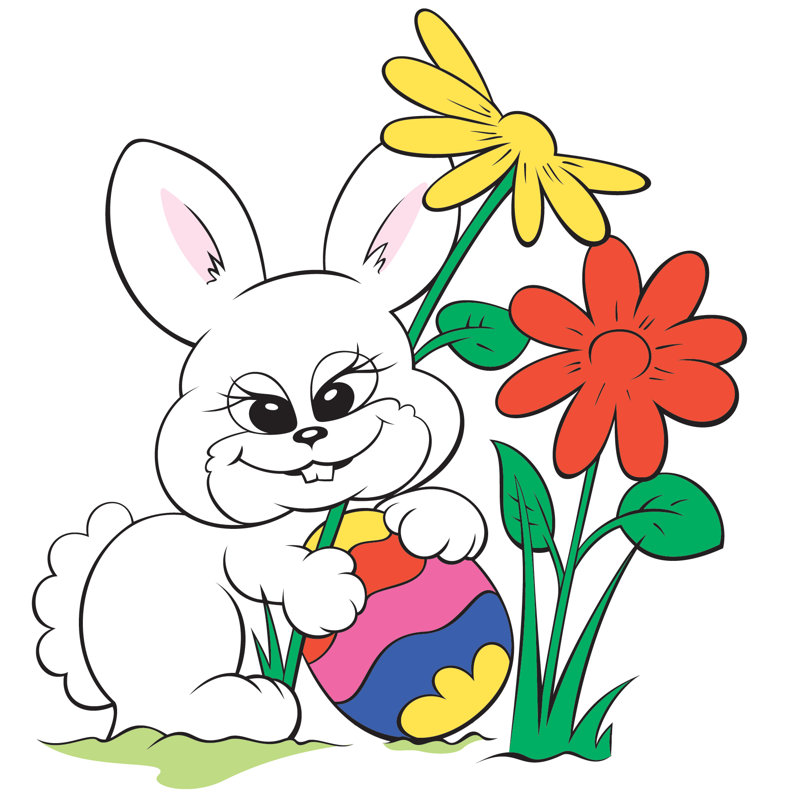 Adhésif décoratif lapin de Pâques, H 24 po x l 22 po