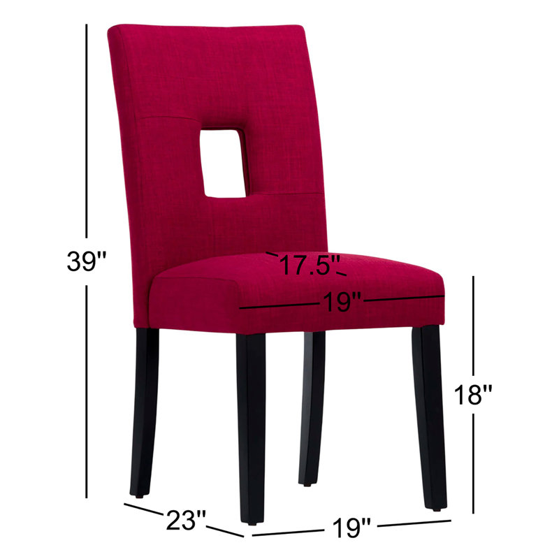 Chaise d'appoint rembourrée Aayush, Rouge