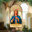 Inspirational Icon 5'' Handmade Wood Shatterproof Photo Ornament