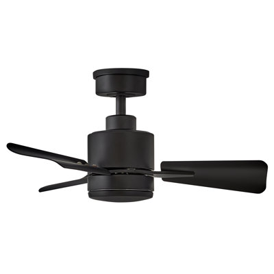 30" Leventhal 3  - Blade LED Standard Ceiling Fan with Wall Control and Light Kit Included