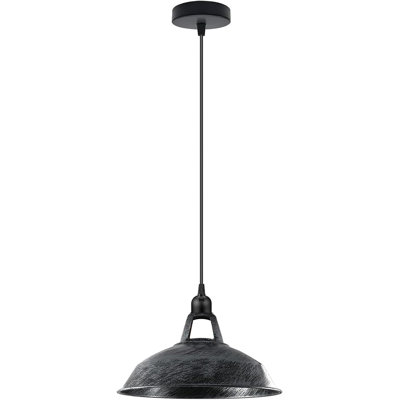 Pendant Barn Light Fixture with 37.4 Inches Adjustable Cord,Ceiling-Mounted Vintage Hanging Light Fixture,Farmhouse Style Industrial Pendant Light for Kitchen Island, Dining Room.