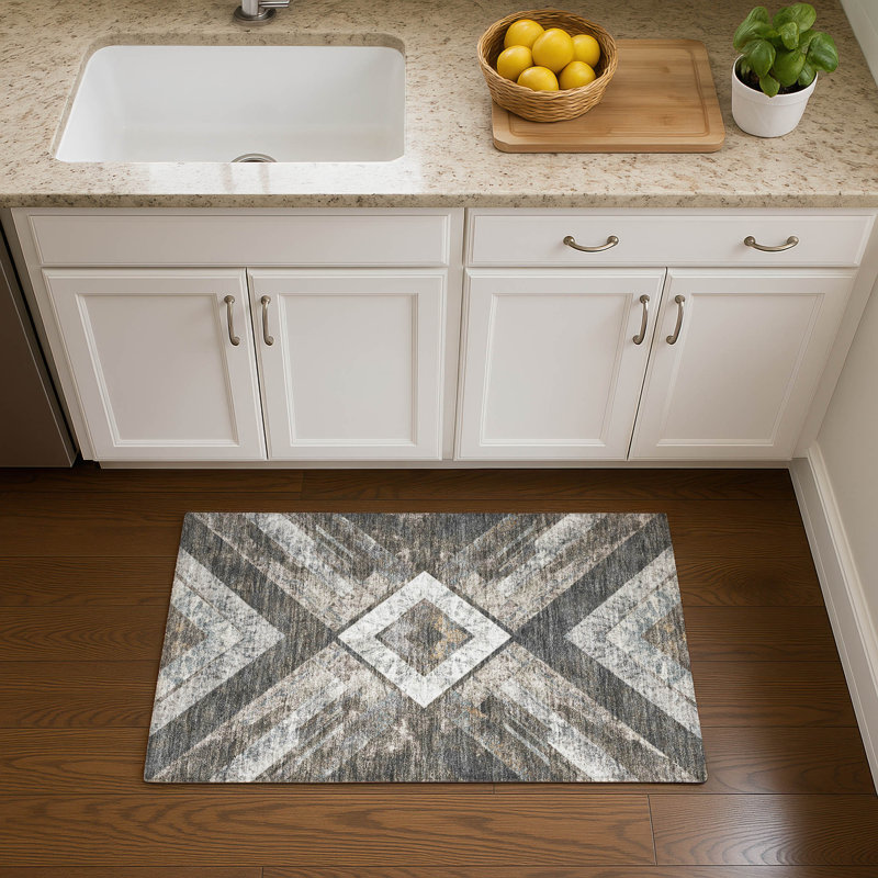 Premium Machine Washable Millbrook AMF1955 Geometric Rug, Rectangle 1'8" x 2'6"