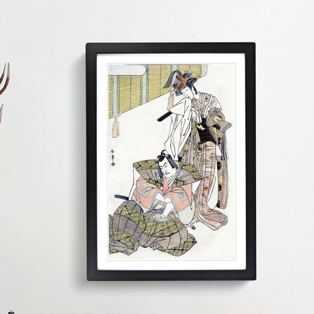 Ichikawa Yaozo and Mimasu Tokujiro by Katsukawa Shunsho - Picture Frame Painting Print
