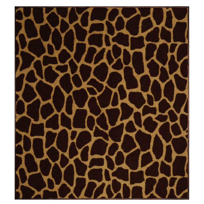 Tapis imprimé animal - Girafe, Carré 8 pi x 8 pi